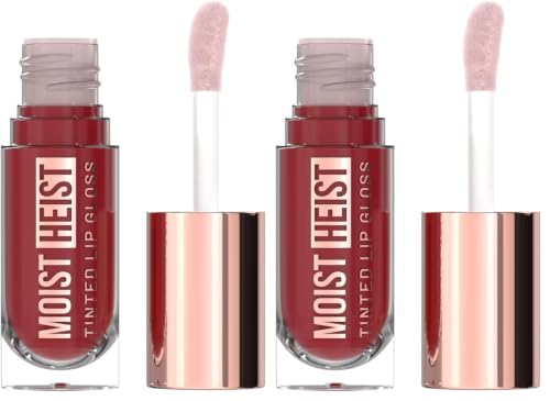 Image of Swiss Beauty Moist Heist Tinted Lip Gloss | Colour + Shine | Moisturises | With Vitamin E | Non-Sticky | Long-Lasting | Shade- 5. Raspberry Alert, 4.8g (Pack of 2)