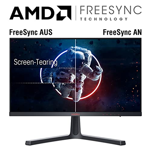 KOORUI Gaming Monitor 23.8 FHD VA 165Hz 1ms MPRT, 1920X1080, DCI-P3 85%, AMD FreeSync, G-Sync Compatible HDMI 1.4, Display Port 1.2, Nero