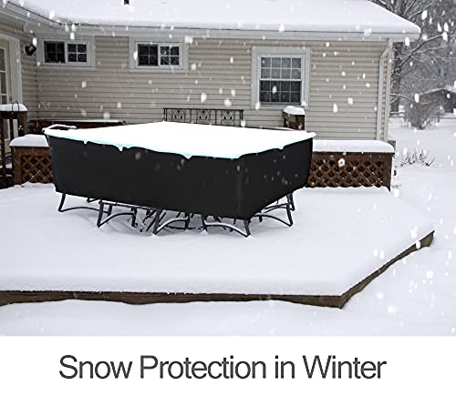 Serhom Patio Furniture Covers Waterproof Uv Resistant 64"X44" Rectangular Outdoor Table Covers Patio Furniture Cover, Black #TOP5