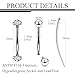 Ruifan 16g Rook Piercing Jewelry Titanium Internally Threaded Five CZ Ball Curved Barbell Eyebrow Tragus Helix Conch Lobe Labret Earrings Lip Rings Body Piercing Jewelry For Women Men 10mm