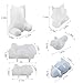 Voaesdk 6Pcs Animal Resin Molds, Cute Bear, Turtle, Dog, Koi Fish, Bird Silicone Moulds for Epoxy Resin, 3D Small Animal Epoxy Molds for Keychain Pendant Jewelry Making, Candle Soap Clay Home Decor