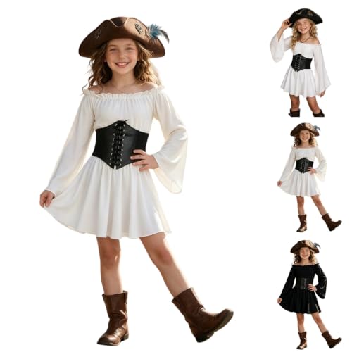 Girls Corset Dress Halloween Off Shoulder Bell Sleeve Funny Mini Dresses - image 8