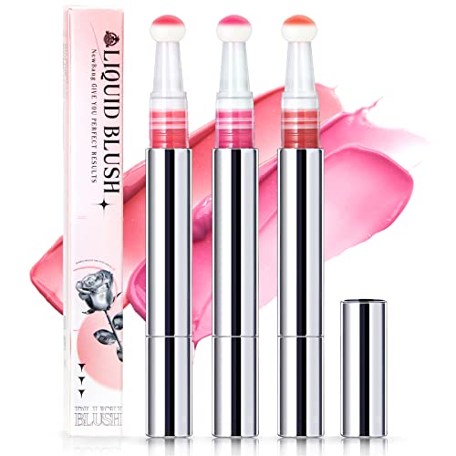 Hosaily 3 Colors Liquid Blush Creamy And Velvet Cream Blush Waterproof And Long Lasting Natural Lightweight Matte Liquid Blush For Cheek #TOP6