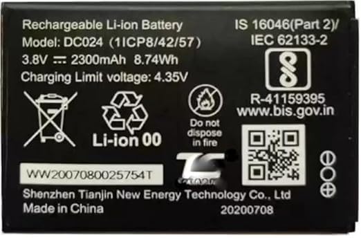 pkstore generic DC024 Battery for Airtel My WiFi AMF-311WW Wireless Router Mobile 4G Hotspot-2300mAh Mobile Battery with Warranty (B0D97R2PP2) Amazon Price History, Amazon Price Tracker
