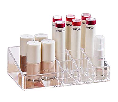 Transparent Cosmetic Makeup Organizer for Lipstick, Brushes, Bottles, and More. Clear Case Display Rack Holder