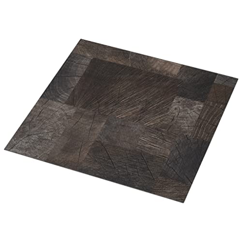 vidaXL 20x Tarimas Autoadhesivas Lama Baldosa Azulejo Suelo Salón Sala de Estar Dormitorio Antideslizantes Impermeables PVC 1,86 m² Estructura Madera
