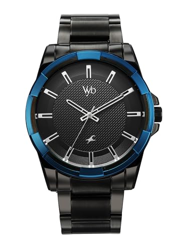 Fastrack Vyb Horizon with Quartz Analog Black Dial Black Alloy Strap Watch for Men - FV30049KM01
