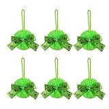 6-teiliges Set mit flauschigen Kugeln, Weihnachtsbaumschmuck mit Schleifen-Design für kreative DIY-Dekoration und festliche Displays in Häusern oder Geschäftsstätten (C)