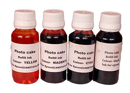 GuruH Edible Ink for PhotoCake - 4 Color 100 ml Set | edible ink for photo cake (B07H7MWVJ7) Amazon Price History, Amazon Price Tracker