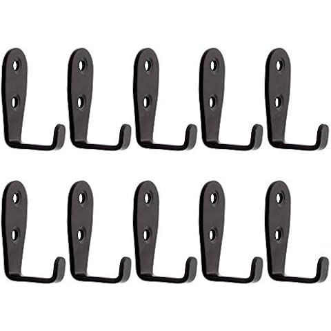 ULIFESTAR Heavy Duty Wall Hooks,Stainless Steel Screw On Hooks for Hanging Coats Plants Towels Keys Hats,Waterproof Single Shower Hanger Hooks for Garage Kitchen Bathroom 10 PCS (L Shape Small) Cover