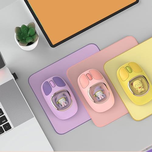 Souris sans fil Bluetooth rose silencieuse avec éclairage RVB rechargeable - 3