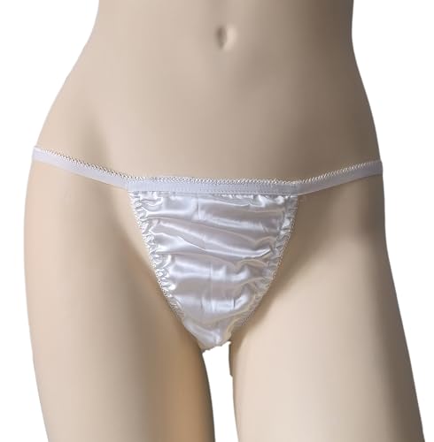 Men's Low Waist Satin String Bikini Thongs G String Underwear T Back Sissy Lingerie Briefs Panties4