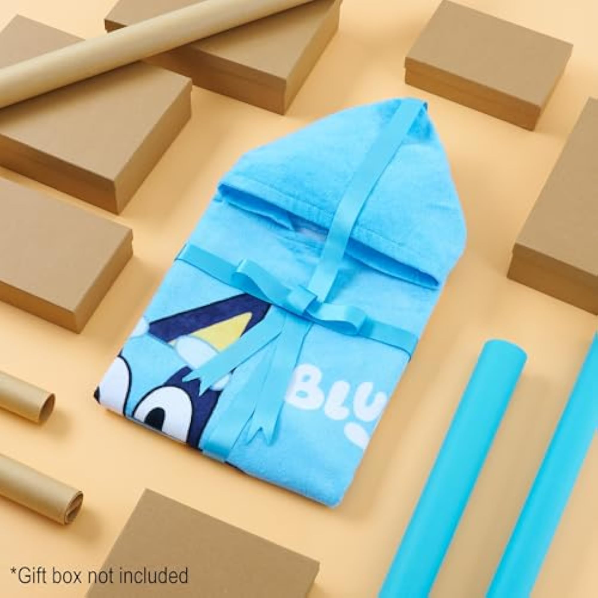 Kids Hooded Poncho Changing Robe, One Size Cotton