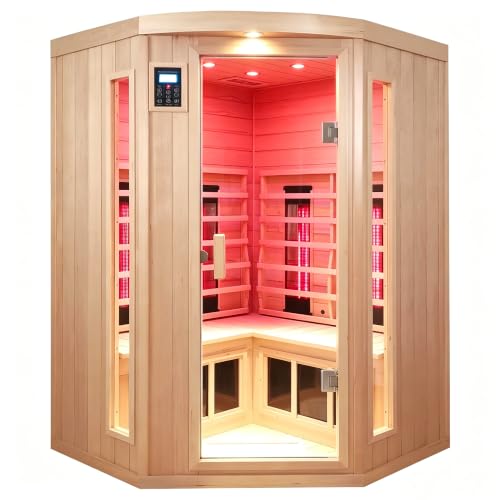 Infrared Sauna for 2-3 Persons with Bluetooth and Lights