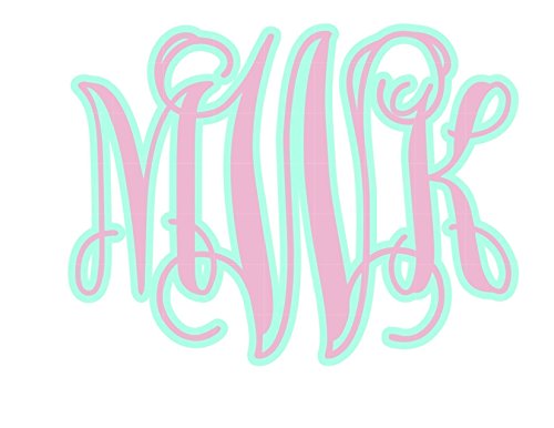 Double Layer Interlocking Monogram by An Engineered Craft - Personalized Vinyl Decal for Car/Phone/YETI cup