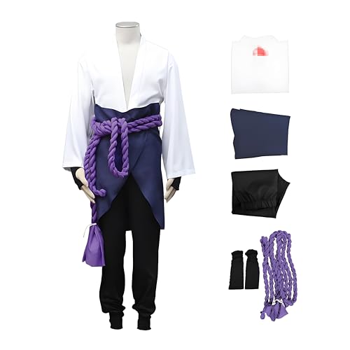 GOLBYGOL Uchiha Sasuke Cosplay Costume for Halloween, Masquerade,Christmas, Anime Party, Exhibition