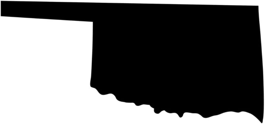 Oklahoma State Silhouette 6" Vinyl Sticker Car Decal (6" Black)