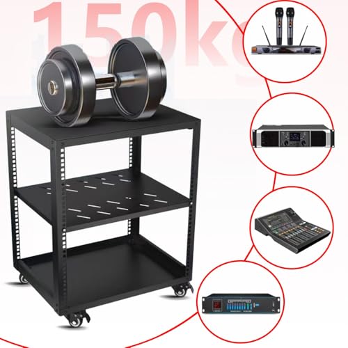 Support audio robuste sur roulettes H99 cm meuble hifi métal