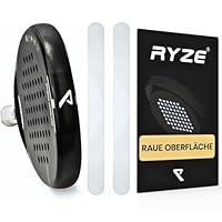 RYZE Transparenter Padel Schläger Schutz - Raue Oberfläche – Padelschläger Protektoren im 2er-Pack - Widerstandsfähiges und Elastisches Material - Einfach Anzubringen - Minimale Luftblasen