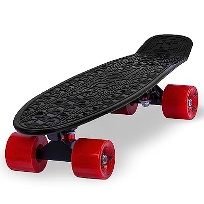 Flybar 22 Inch Kids Skateboard Mini Cruiser Skateboards for Kids Ages 6-12, Outdoor Toys, Lightweight, Durable, Non-Slip Deck, ABEC-7 Bearings, Holds up to 175 lbs