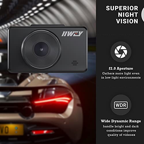 Dash-Cam-Front-and-Rear-Camera-FHD-1080P-with-Night-Vision-SD-Card-Included-3-Inch-IPS-Screen-Dash-Cam-for-Car-170-Wide-Angle-Dashboard-Camera-Motion-Detection-Parking-Monitor-G-Sensor
