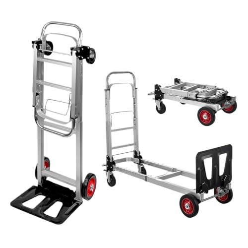 Carretilla 2 en 1 de aluminio convertible con ruedas miniatura 1