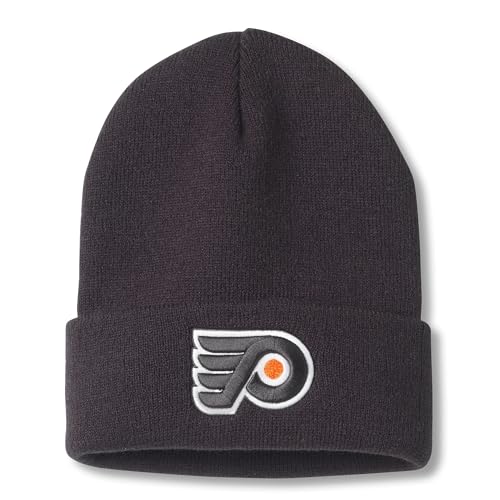 AMERICAN NEEDLE Philadelphia Flyers NHL National Hockey League Team Terrain Knit Beanie Cap Black (24010A-PHF-BLK)