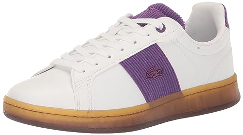 Lacoste Women's Carnaby Pro Sneaker, Dark Purple/Gum, 8