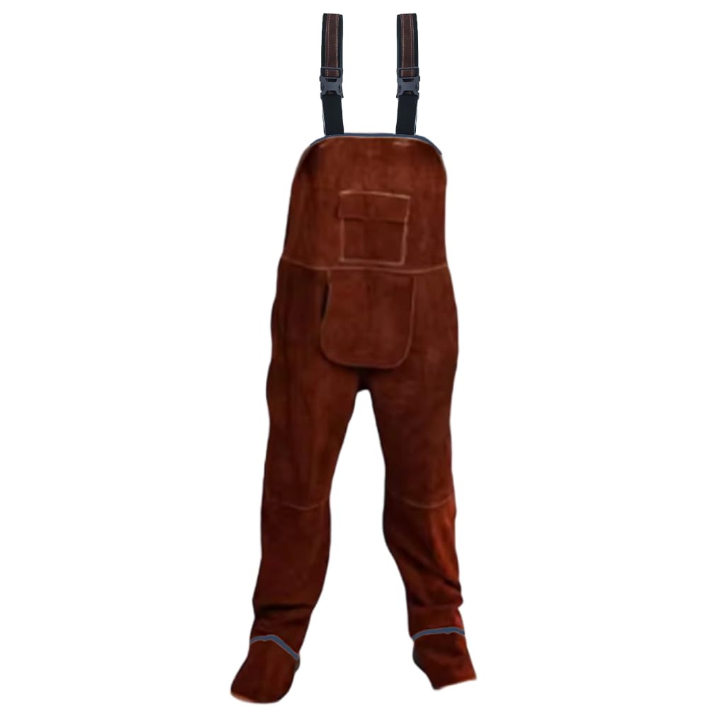 Hrippy Peto De Soldadura Impermeable con Tirantes, Ropa De Trabajo Resistente Desgaste para Hombre, Ideal para Soldadores, Herreros Y Obreros.