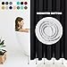 Biscaynebay Hotel Quality Fabric Shower Curtain Liner 72 Inch by 72 Inch, Black Water Resistant Bathroom Curtains Rust Resistant Grommets & Weighted Bottom Hem Machine Washable
