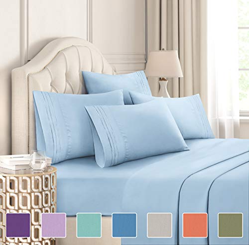 California King Size Sheet Set - 6 Piece Set - Hotel Luxury Bed