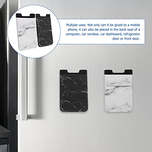 Kaarthouder Voor Telefoon Terug: 2 Stuks Elastische Mobiele Telefoon Card Case Pocket Id- Kaart Mouw Adhesive Stok Op… - Image 7