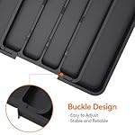 Lifewit Silverware Drawer Organizer, Expandable Utensil Tray for Kitchen, BPA Free Flatware and Cutlery Holder, Adjustable Plastic Storage for Spoons Forks Knives, 8.5-14 x 12", Black - Image 5