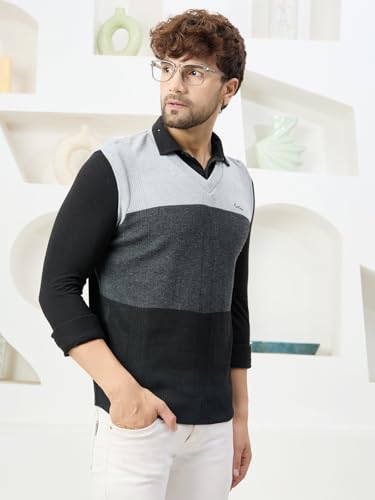 Image of Kvetoo V Neck Sleeveless Winter Wool Sweater for Men