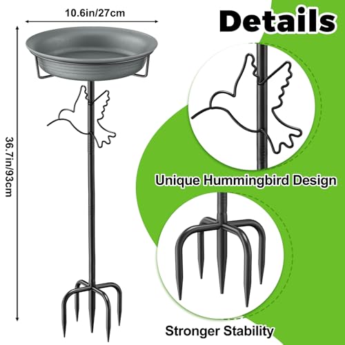 Bain d'oiseaux de jardin 92 cm pour attirer et nourrir les oiseaux sans risque