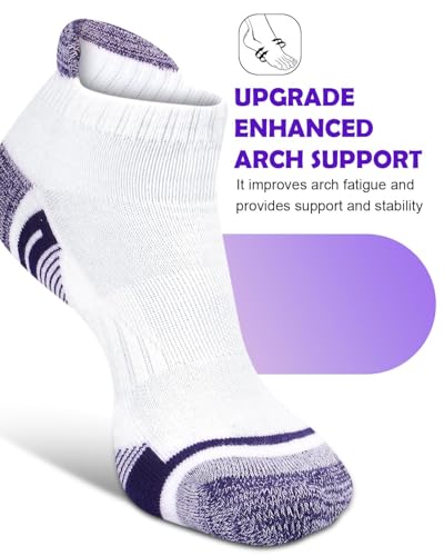 Womens Ankle Running Socks Cushioned Anti-Blister Comfort Athletic Socks (5 Pairs)3