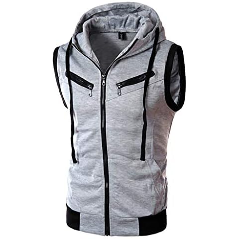 Men's Sleeveless Hooded Workout Tank Tops Cover