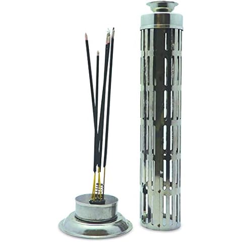 Tuelip Stainless Steel Incense Stick Holder Agarbati Stand for Pooja Cover