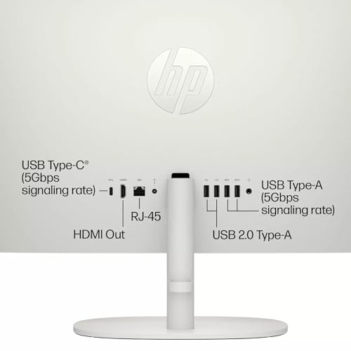 Image of HP All in One Desktop Computer PC, 21.5 inch FHD Display, 16 GB RAM, 512 GB SSD, Intel Celeron J4025, Webcam, Wi-Fi 6, Bluetooth, HDMI, Windows 11 Pro, w /cefesfy Accessories