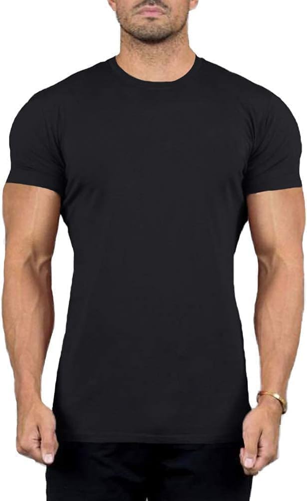 BILLIONHATS Custom T-Shirts for Men – Personalized Cotton Blend Shirt with Photo, Logo, or Text Front & Back Print (6 Pack, US, Alpha, Medium, Regular, Regular, Black)