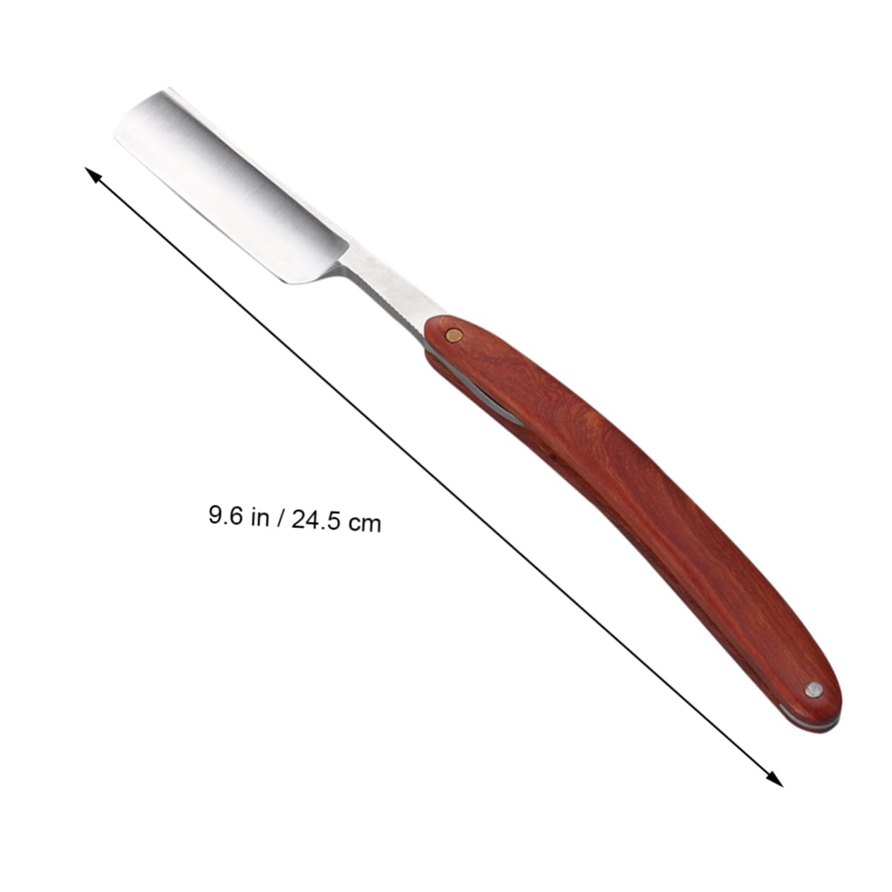 Baluue Straight Razor Natural Wood Scale Handmade Stainless Steel Single Blade Razor Style Men's Safe Shaving Tool