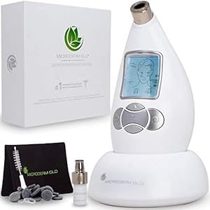 Microderm GLO – Diamant microdermabrasiemachine en zuiggereedschap, klinische microdermabrasiekit voor anti-aging…