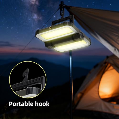 Lanterne solaire de camping rechargeable et lampe de poche portable pour l'extérieur - 6