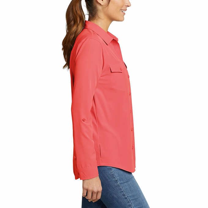 Eddie Bauer Ladies' Departure Top (Red, L)2