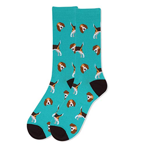 Men's Designer Beagle Hound Dog Animal Novelty Trouser and Dress Socks