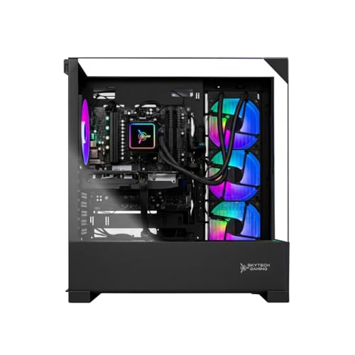 Image of Skytech Gaming Shadow 5 Gaming PC, Intel Ultra 7 270K 5.4GHz, NVIDIA RTX 5070 12GB VRAM, 1TB NVMe SSD, 32GB DDR5 RAM 5600, 750W Gold PSU, 360 ARGB AIO, WI-FI 6, Windows 11, Desktop