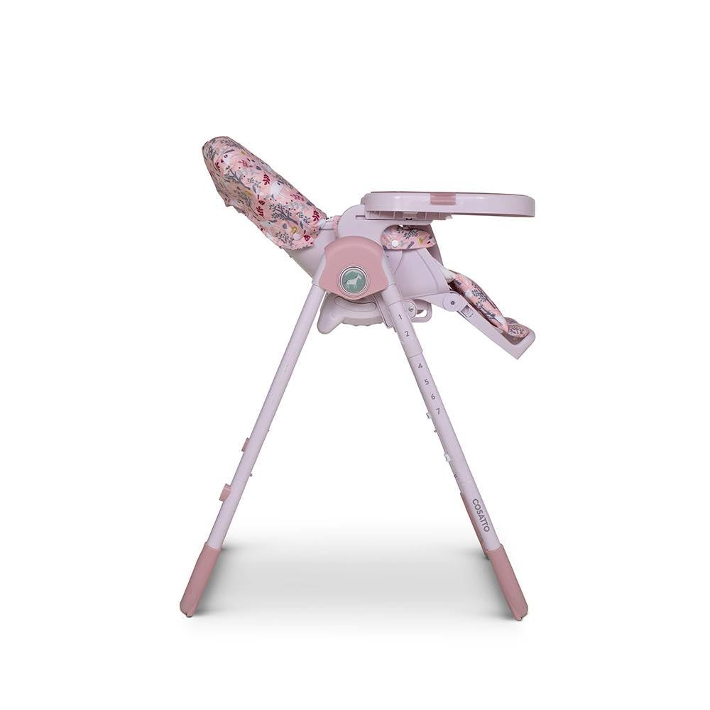 COSATTO Trona Bebé Noodle 0+ - hasta 15 Kilos, Trona Portátil Bebé, Compacta, Regulable en Altura, Silla para Comer Bebé Plegable con 2 Bandejas Extraíbles Fácil de Limpiar, Trona Reclinable