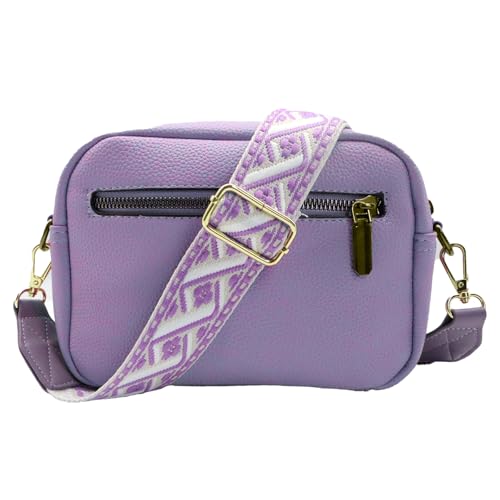 Correa morada ajustable de 3.8 cm para bolsos y guitarras 3