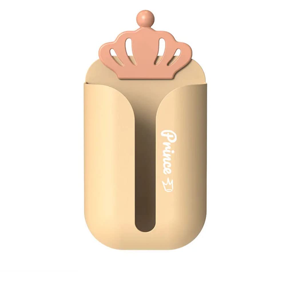 Porte-papier toilette autocollant rose Crown support sac poubelle mural pour WC