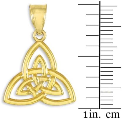 10k Gold Celtic Knot Charm Triquetra Pendant - Image 2